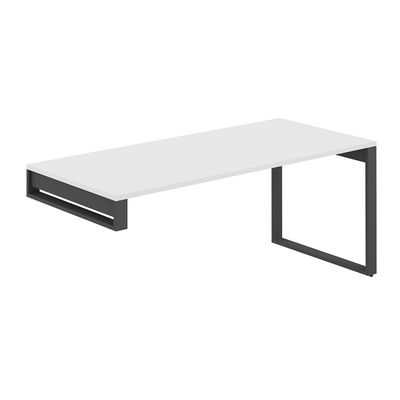 Allegro cabinet AG.001.WH.72.AN (Белый снег/Антрацит) Стол на опорную тумбу профиль О-образный