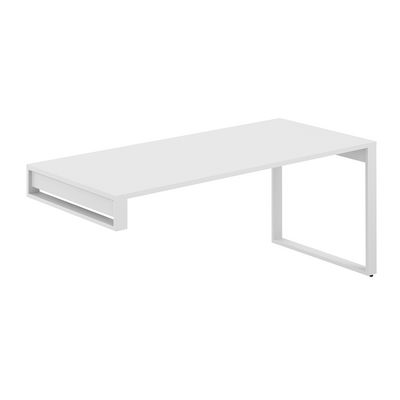 Allegro cabinet AG.001.WH.72.WH (Белый снег/Белый) Стол на опорную тумбу профиль О-образный