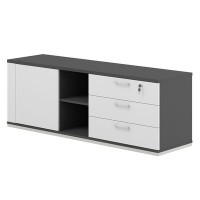 Allegro cabinet AG.295.AN.AN.WH.R (Антрацит/Белый снег) Тумба опорная правая