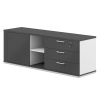 Allegro cabinet AG.295.WH.AN.AN.R (Белый снег/Антрацит) Тумба опорная правая