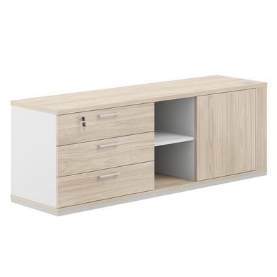 Allegro cabinet AG.295.WH.AR.AR.L (Белый снег/Акация Равелло) Тумба опорная левая