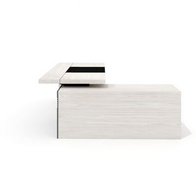 Art.Neo II Neo-200.1L (Дуб фрост/Графит) Стол руководителя с опорной тумбой, левый