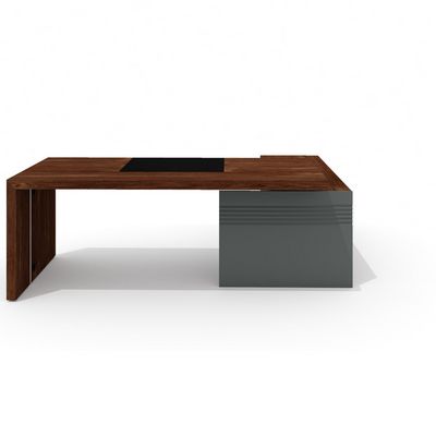 Art.Neo II Neo-200.1L (Дуб оул/Графит) Стол руководителя с опорной тумбой, левый