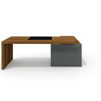 Art.Neo II Neo-200.1L (Дуб шале/Графит) Стол руководителя с опорной тумбой, левый