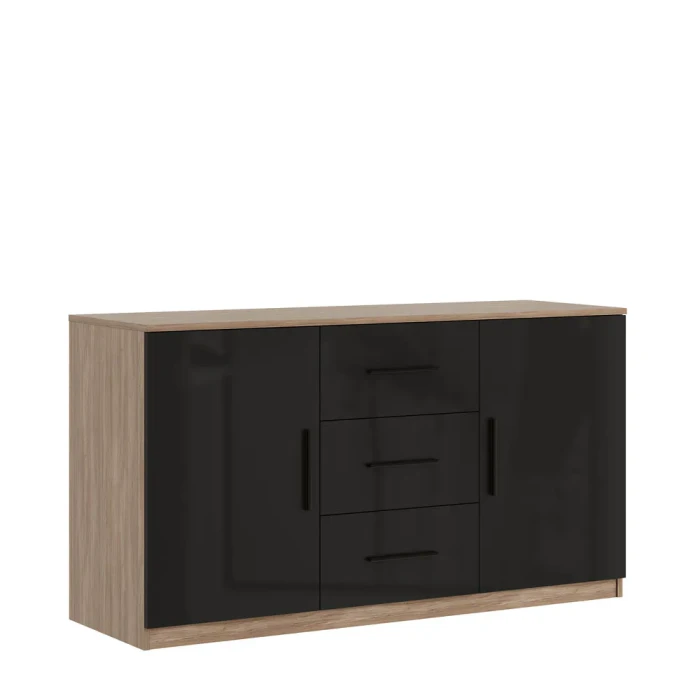 Тумба подкатная AST33941743 в отделке Дуб урбан/Черный, 1350х450х742 мм