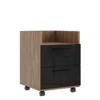 Asti AST33931243 (дуб/черный) Тумба подкатная