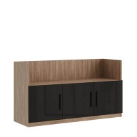 Asti AST33941643 (дуб/черный) Креденция 3 двери