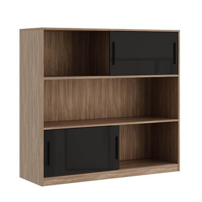 Asti AST33951743 (дуб/черный) Стеллаж средний