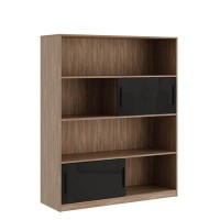 Asti AST33951843 (дуб/черный) Стеллаж высокий