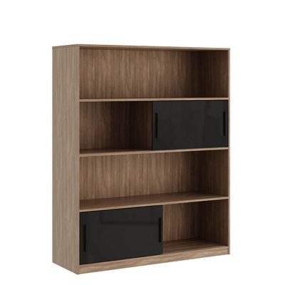 Asti AST33951843 (дуб/черный) Стеллаж высокий