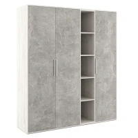 BTN36152431 (Сосна/Бетон светлый) Шкаф высокий 3 створки, с нишей