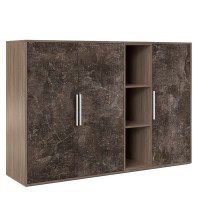 B-tone BTN36152242 (Дуб урбан/Бетон темный) Шкаф средний 3 створки, с нишей