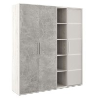 B-tone BTN36152531 (Сосна/Бетон светлый) Шкаф высокий 3 створки, с нишей