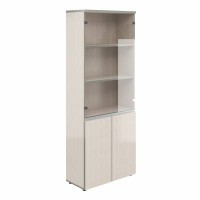 Bella Vita V-2.2+V-4.0+V-4.3 (Сосна карелия) Шкаф широкий высокий со стеклом