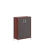 Born B-420.8 (Бургунди) Шкаф средний со стеклянными дверьми