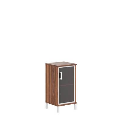 Born B-411.4 R (Орех даллас) Шкаф колонка низкая со стеклянной дверью в рамке