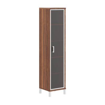 Born B-431.8 R (Орех даллас) Шкаф колонка высокая со стеклянной дверью в рамке