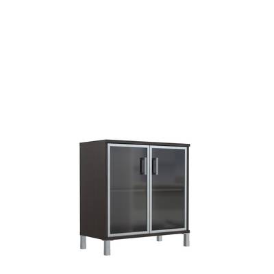 Born B-410.4 (Венге магия) Шкаф низкий со стеклянными дверьми в рамке