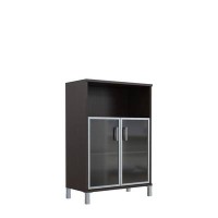 Born B-420.4 (Венге магия) Шкаф средний с малыми стеклянными дверьми в рамке