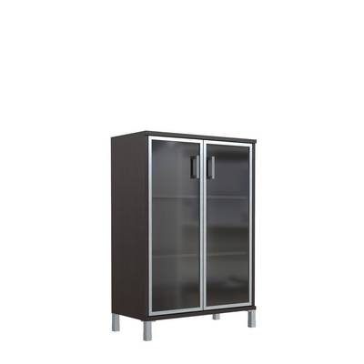 Born B-420.7 (Венге магия) Шкаф средний со стеклянными дверьми в рамке