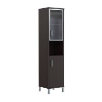 Born B-431.9 R (Венге магия) Шкаф колонка высокая с малой стеклянной дверью в рамке и глухой