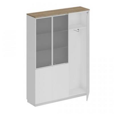 Bravo СИ 310 ДС БП БП/ХР Шкаф комбинированный (документы со стеклом - одежда узкий)