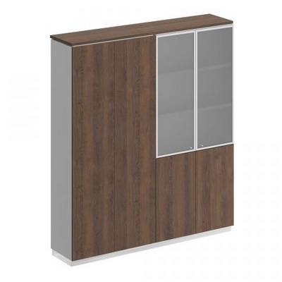 Bravo СИ 314 ДГ БП ДГ/ХР Шкаф комбинированный (закрытый - документы со стеклом)
