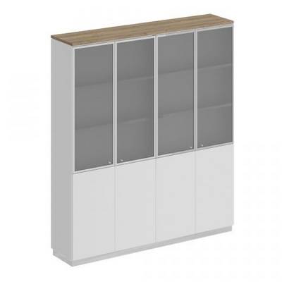 Bravo СИ 315 ДГ БП БП/ХР Шкаф для документов со стеклянными дверьми