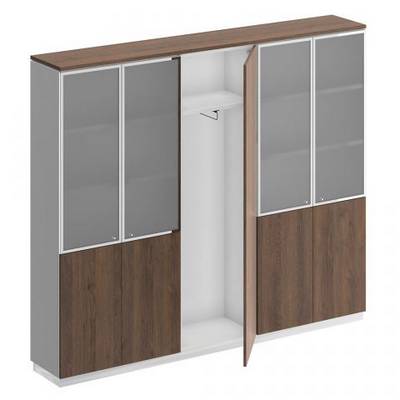Bravo СИ 317 ДГ БП ДГ/ХР Шкаф комбинированный (документы со стеклом - одежда узкий - документы со стеклом)