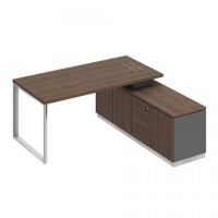 Bravo БР 101 ДГ АР ДГ Стол руководителя на опорной тумбе (левый/правый)