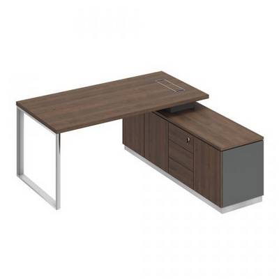 Bravo БР 101 ДГ АР ДГ Стол руководителя на опорной тумбе (левый/правый)