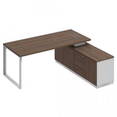 Bravo БР 102 ДГ БП ДГ Стол руководителя на опорной тумбе (левый/правый)