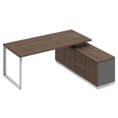 Bravo БР 102 ДГ АР ДГ Стол руководителя на опорной тумбе (левый/правый)