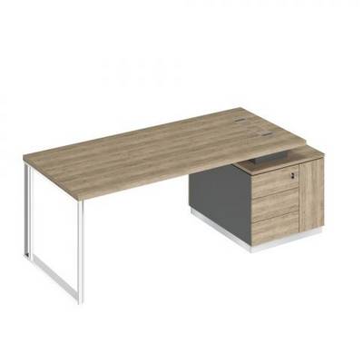 Bravo БР 106 ДС АР ДС Стол руководителя на опорной тумбе (левый/правый)