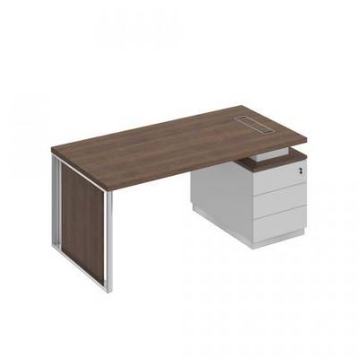 Bravo БР 109 ДГ БП БП Стол руководителя на опорной тумбе (левый/правый) с декоративной вставкой