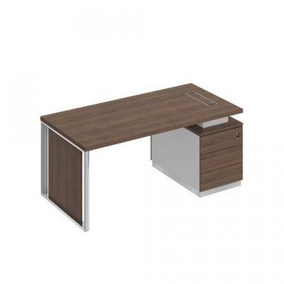 Bravo БР 109 ДГ БП ДГ Стол руководителя на опорной тумбе (левый/правый) с декоративной вставкой