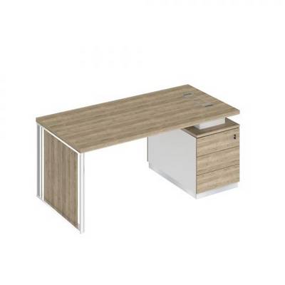 Bravo БР 109 ДС БП ДС Стол руководителя на опорной тумбе (левый/правый) с декоративной вставкой