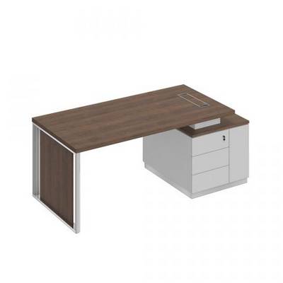 Bravo БР 111 ДГ БП БП Стол руководителя на опорной тумбе (левый/правый) с декоративной вставкой