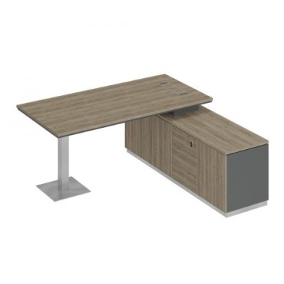 City СИ 101 ДС АР ДС Стол руководителя на опорной тумбе (левый/правый)