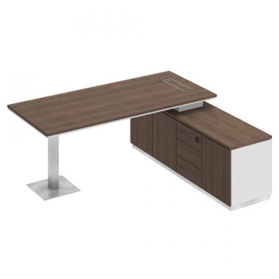 City СИ 102 ДГ БП ДГ Стол руководителя на опорной тумбе (левый/правый)