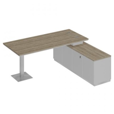 City СИ 102 ДС БП БП Стол руководителя на опорной тумбе (левый/правый)