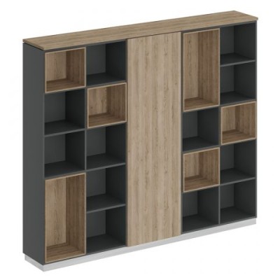 City СИ 304 ДС АР ДС Шкаф комбинированный (открытый - одежда узкий - открытый)