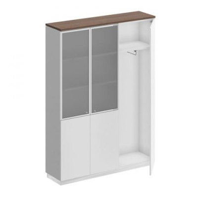 City СИ 310 ДГ БП БП/ХР Шкаф комбинированный (документы со стеклом - одежда узкий)