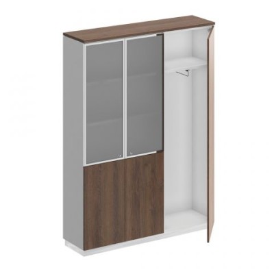 City СИ 310 ДГ БП ДГ/ХР Шкаф комбинированный (документы со стеклом - одежда узкий)