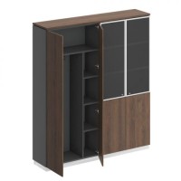 City СИ 312 ДГ АР ДГ/ХР Шкаф комбинированный (документы со стеклом - одежда с дополнением)