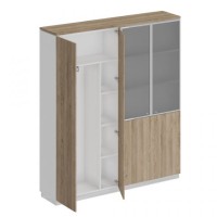 City СИ 312 ДС БП ДС/ХР Шкаф комбинированный (документы со стеклом - одежда с дополнением)