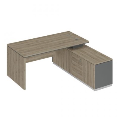 City СИ 107 ДС АР ДС Стол руководителя (опора ДСП) на опорной тумбе (левый/правый)