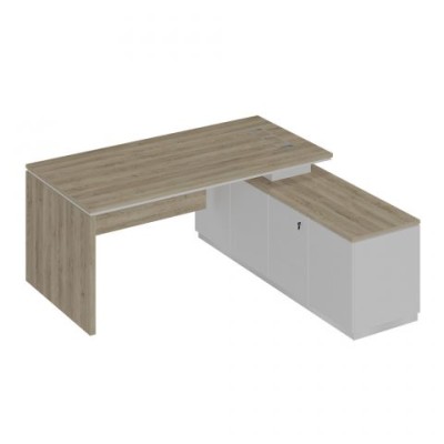 City СИ 107 ДС БП БП Стол руководителя (опора ДСП) на опорной тумбе (левый/правый)