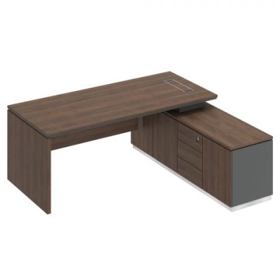 City СИ 108 ДГ АР ДГ Стол руководителя (опора ДСП) на опорной тумбе (левый/правый)