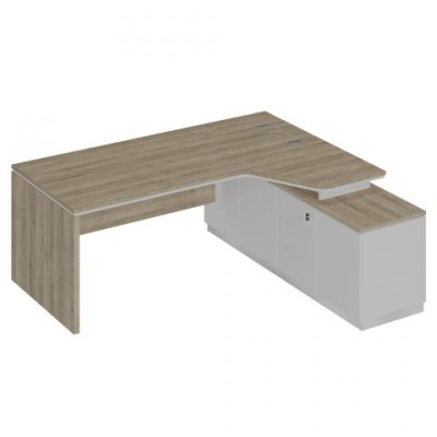 City СИ 120 ДС БП БП Стол руководителя эргономичный (опора ДСП) на опорной тумбе правый